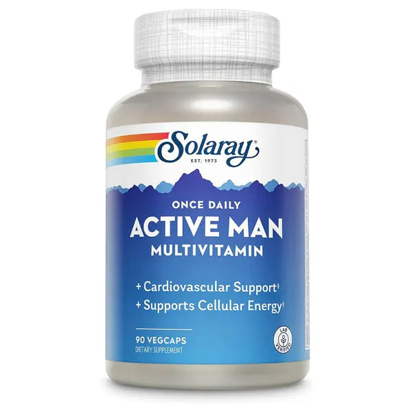 Solaray Once Daily Active Man Multivitamin Supplement 90 VegCaps Solaray